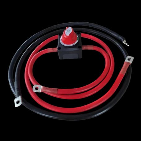 Battery cable set 50 mm² red/black 1 m with switch and M8 end for B...